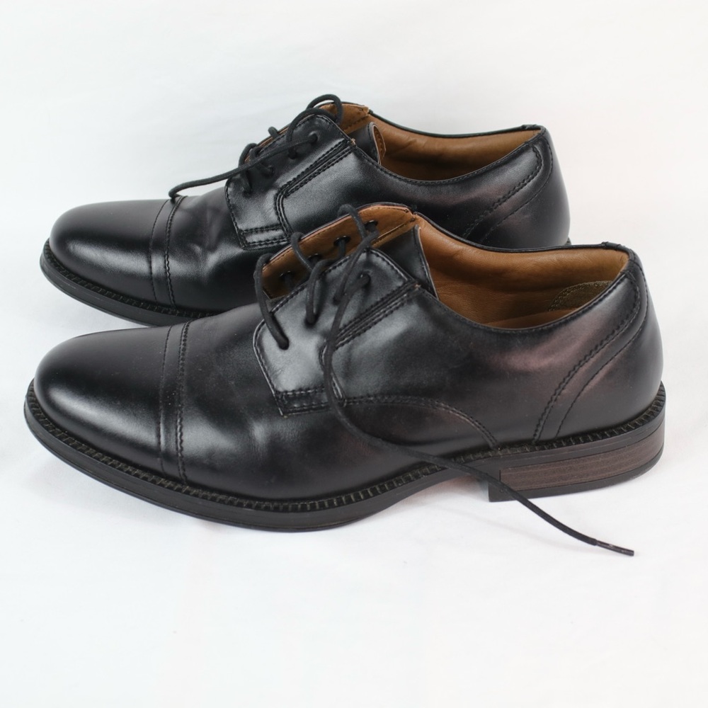 George‎ Black Leather Dress Oxford Shoes Mens Size 8W